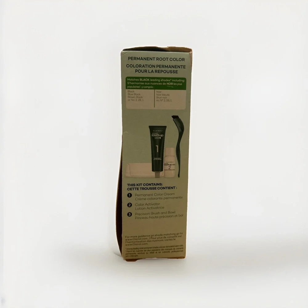 Clairol Natural Instincts Root Touch Up Permanent Color #2 Black Gray coverage